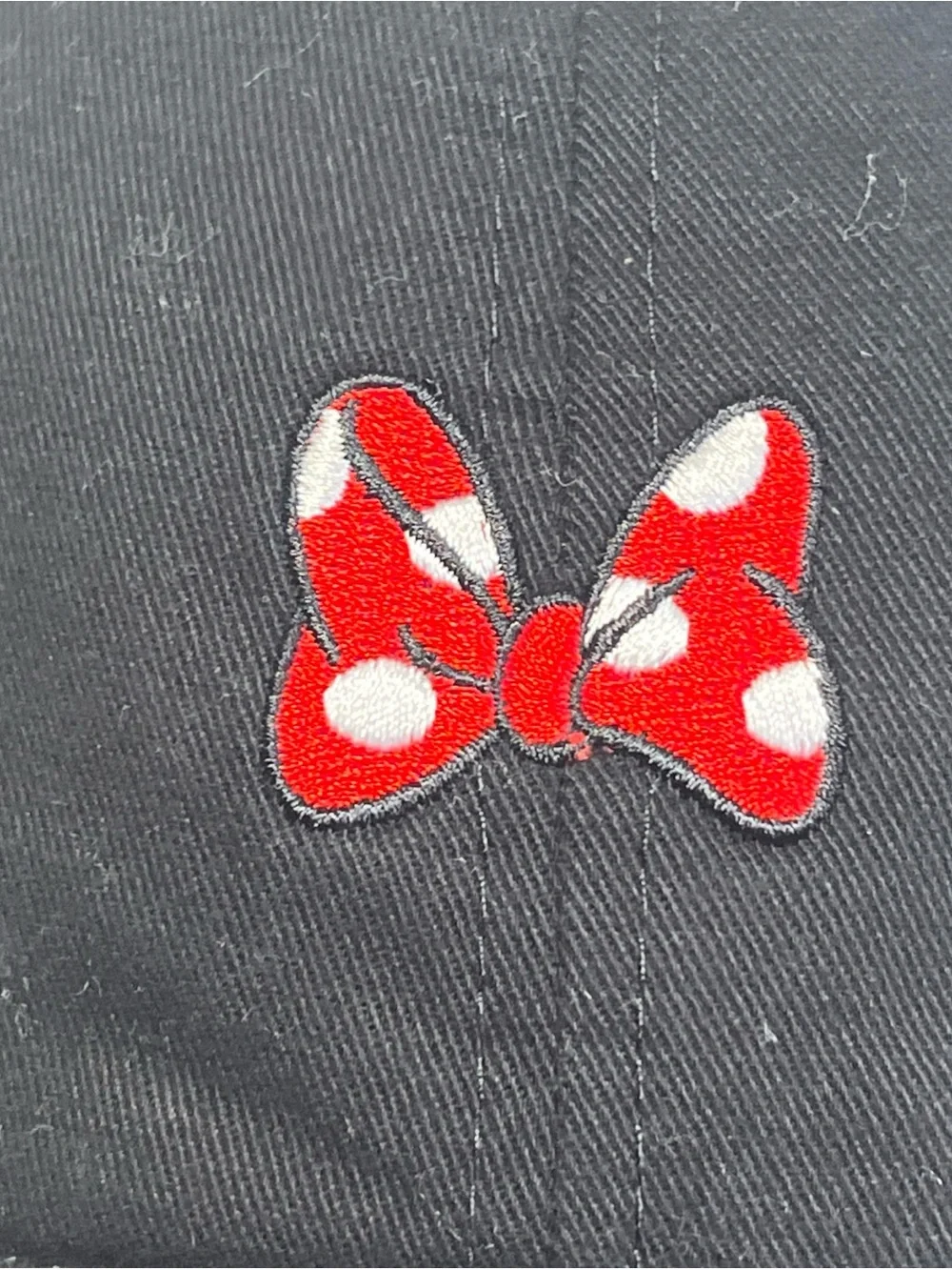 Disney Minnie Mouse Ball cap black Hat Embroidered adjustable strap